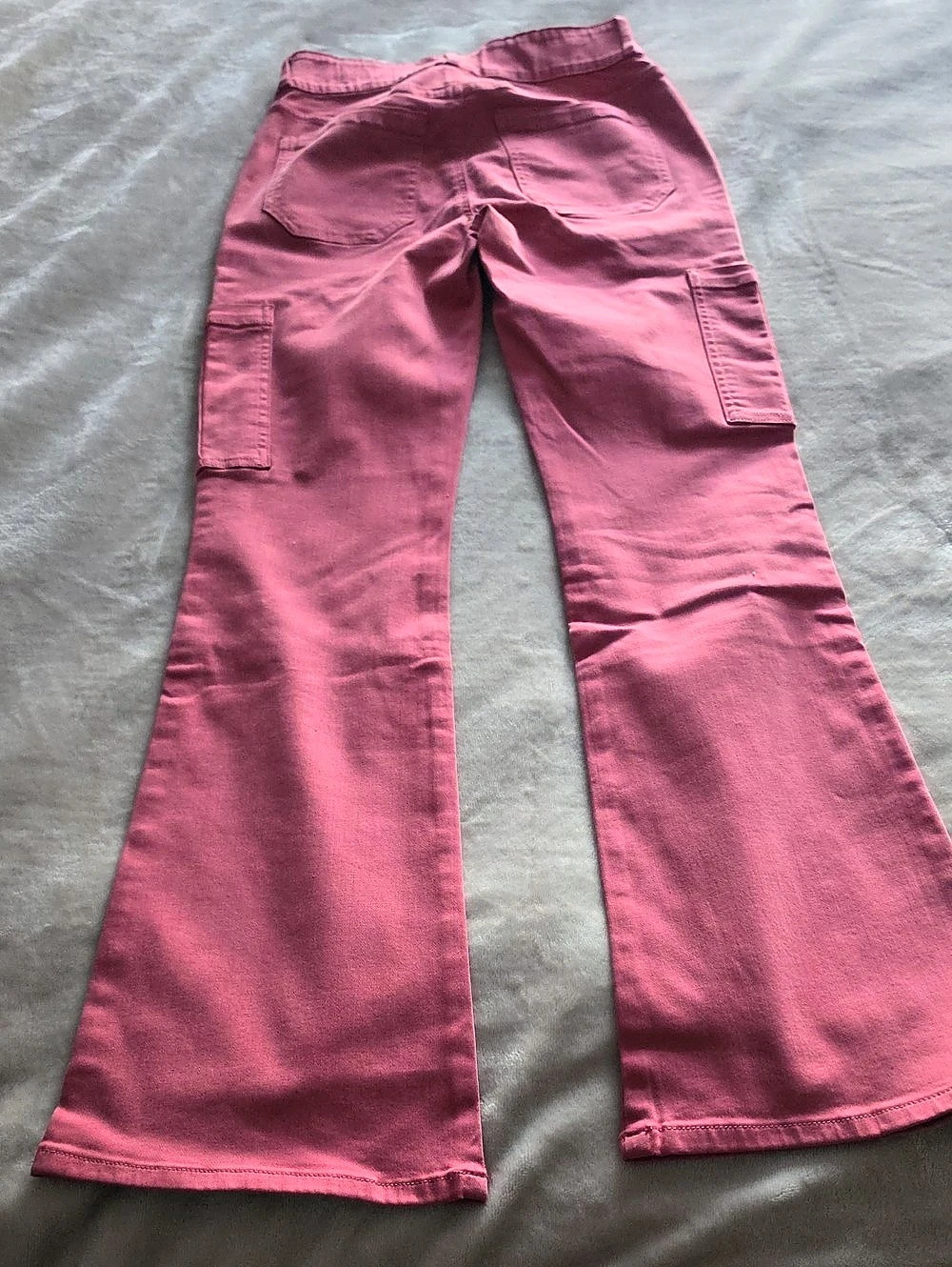 Cosmic Blue Love Flare Cargo Pants in Pink Size Xs